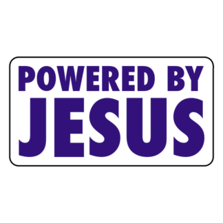 Powered By Jesus Sticker (Purple)